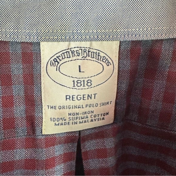 Brooks Brothers regent gingham plaid Button Down Shirt sz L preppy office - Picture 2 of 6